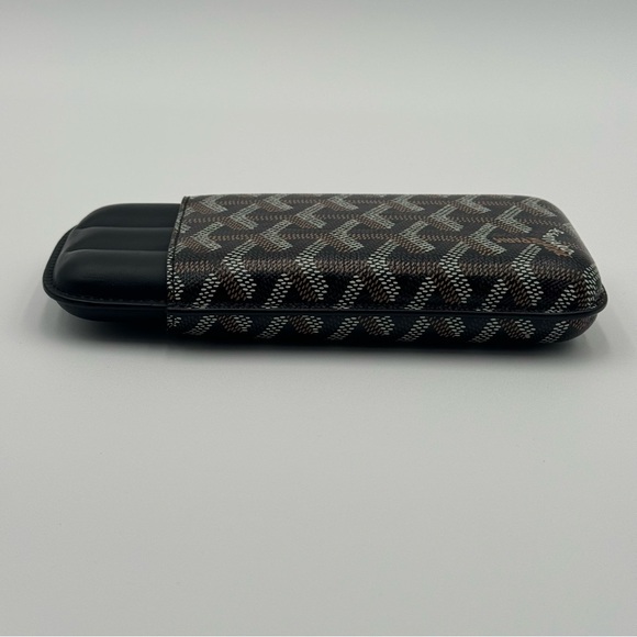 (SOLD) GOYARD Goyardine Churchill 3 Cigar Case Black - Picture 6 of 13